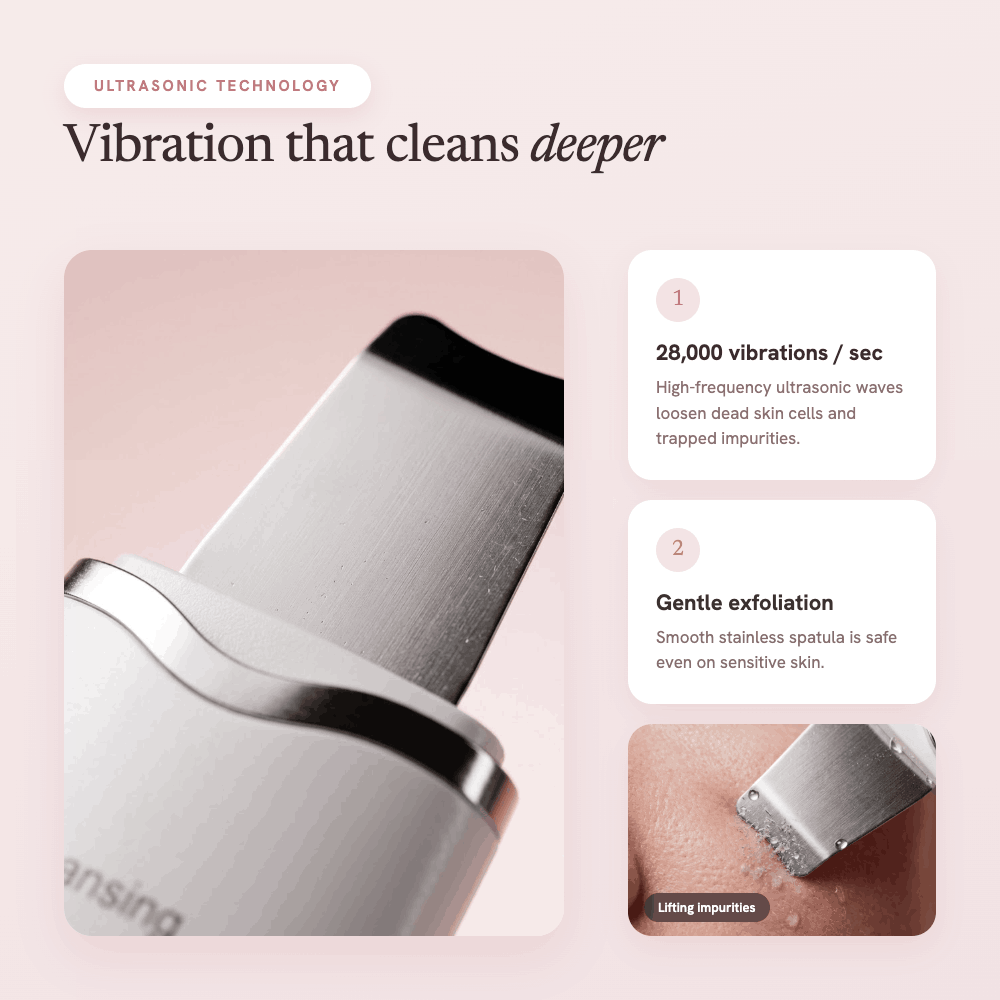 3-in-1 ultrasonic care in a single tool