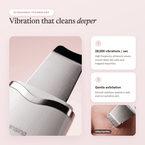 Ultrasonic Skin Scrubber — 3-in-1 Deep Cleanse, Exfoliate & Glow